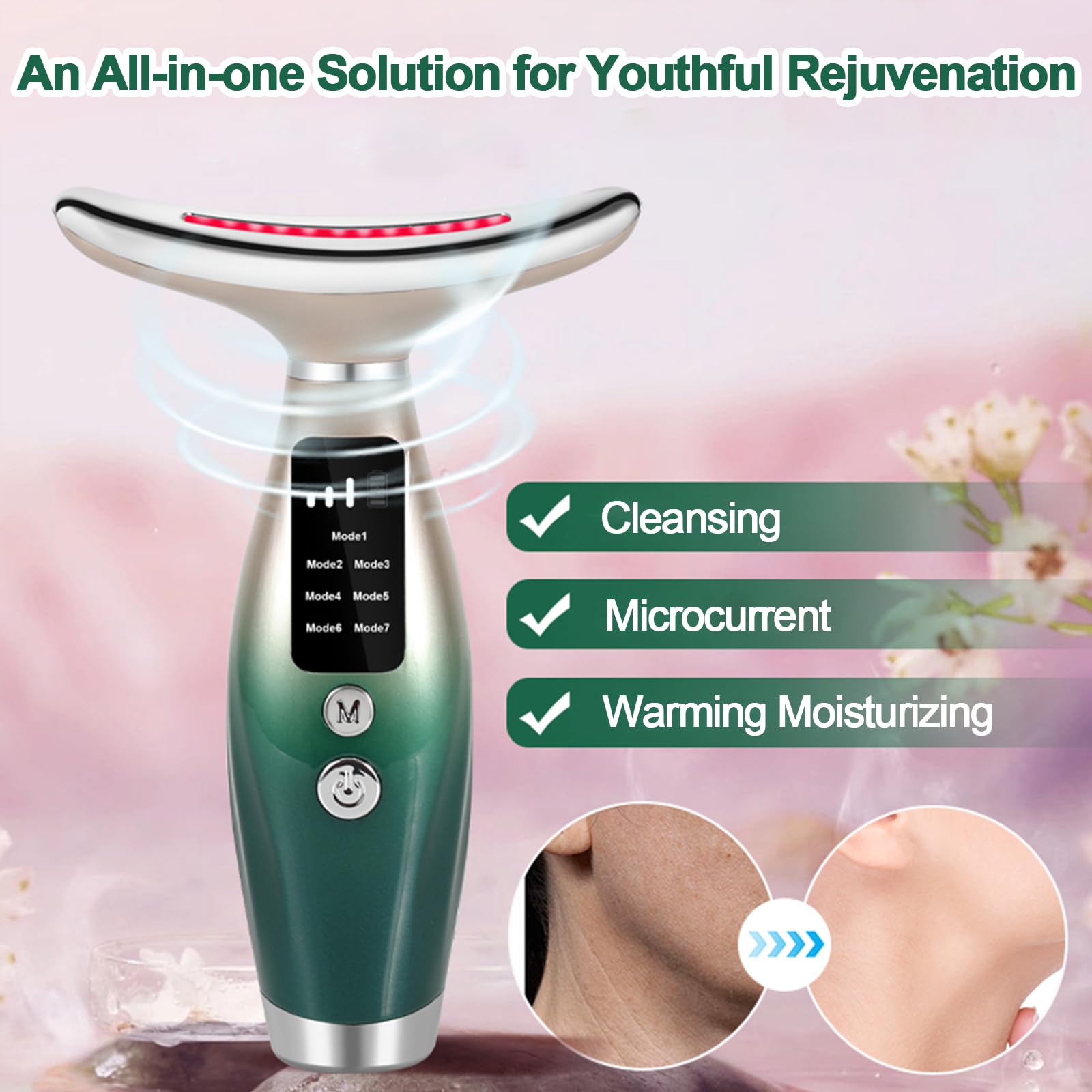 Face Massager - 2025 New, Anti-Wrinkle Face Device, 7 in 1 Multi
